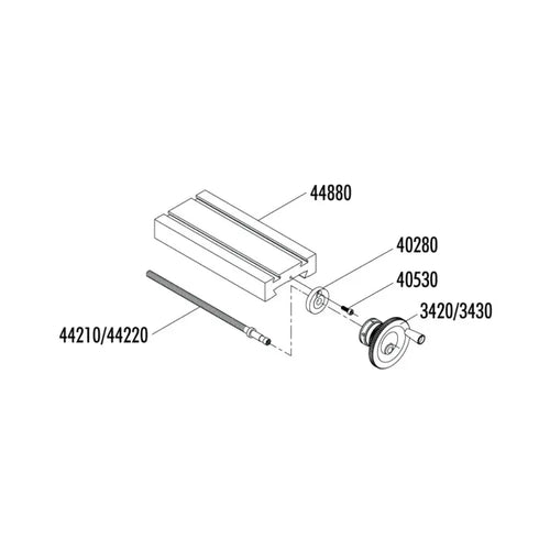 6" Lathe Crosslide Assembly w/ 2" Zero Handwheel – Manual (Metric)