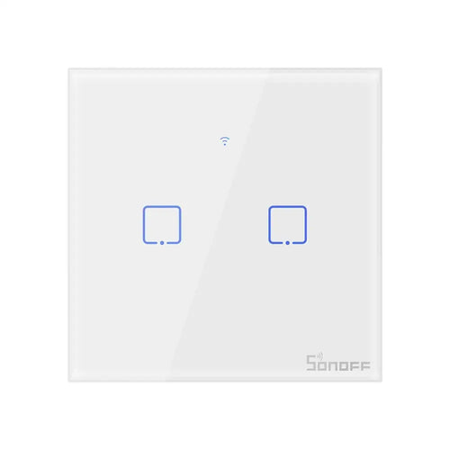 SONOFF TX Series WiFi Wall Switch (T0, EU, 2 Gang, White)