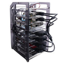 52Pi 8-Layer Acrylic Cluster Case w/ RGB LED & Cooling Fan for RPi, Jetson Nano (Clear)