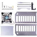 52Pi 8-Layer Acrylic Cluster Case w/ RGB LED & Cooling Fan for RPi, Jetson Nano (Clear)