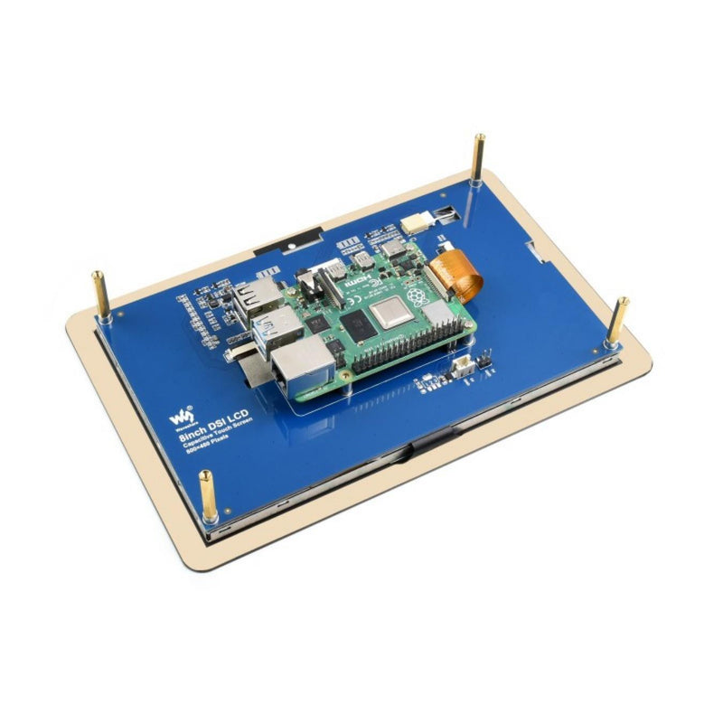 8-inch Capacitive Touch Display for Raspberry Pi, DSI Interface, 800x480