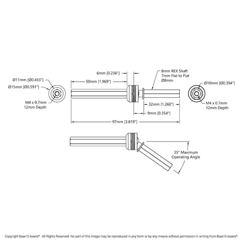 8mm REX™ CV Joint (Male to Male)