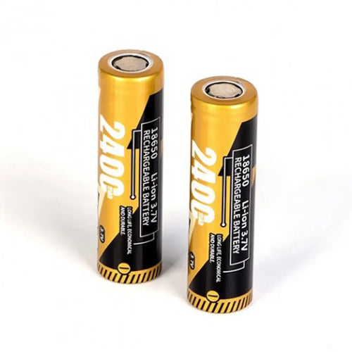 2-pack Li-ion 18650 Batteries 2400mah, 3.7V