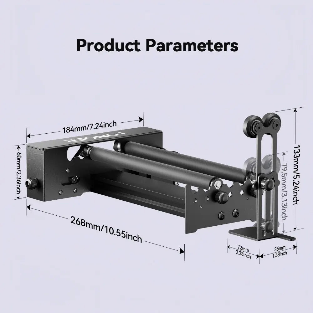 LONGER Laser Engraver Rotary Roller with Bracket