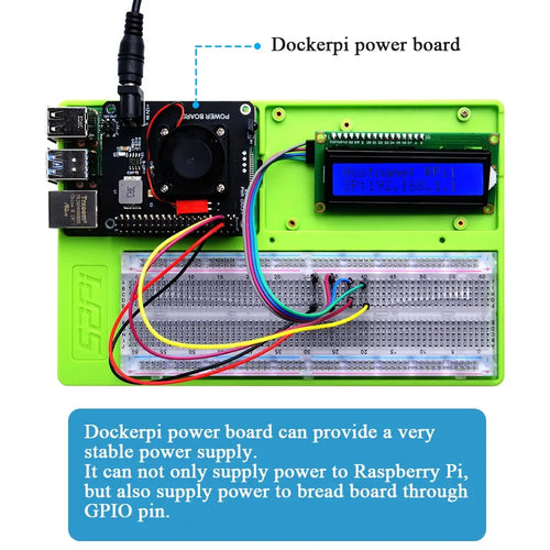 ABS Experiment Holder Platform for Raspberry Pi (Green)