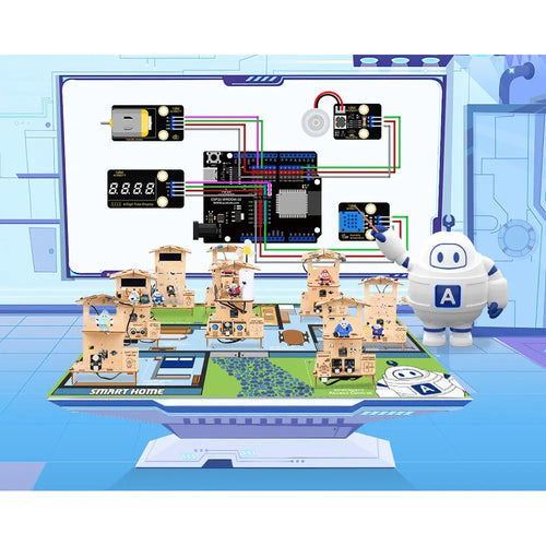 ACEBOTT 8-in-1 ESP32 STEM Smart Home Kit Compatible w/ Arduino