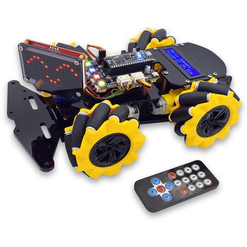 Adeept 4WD Omni-Directional Mecanum Wheels Robotic Car Kit for ESP32-S3