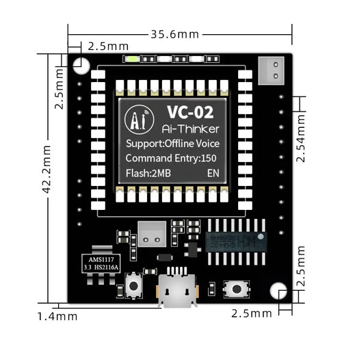 Ai-Thinker NodeMCU-VC-02-KIT Offline Speech Recognition Module