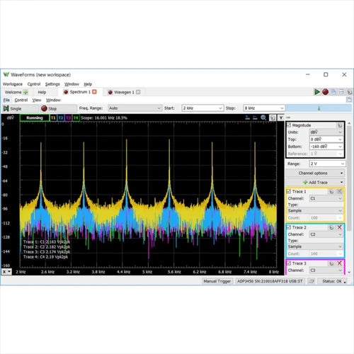 Analog Discovery Pro 3000 Series Portable High Res Oscilloscopes (w/ Probes)