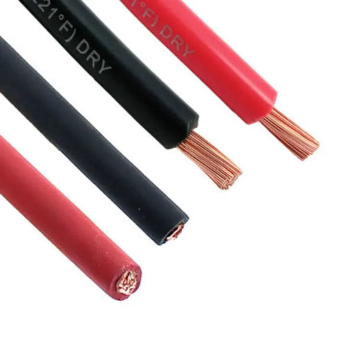 AndyMark 6 Gauge Wire - 10ft Length, Black, Flexible EPDM