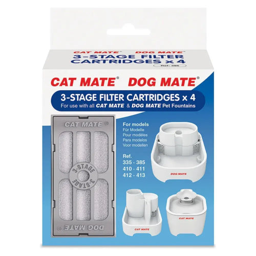 Pet Mate 3 Stage Filter Cartridges for Pet Fountains EU 4pk RobotShop