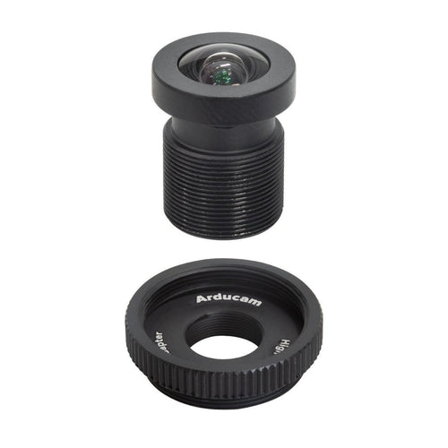 Arducam 90° Wide Angle 1/2.3" M12 Lens w/ Lens Adapter for Raspberry Pi