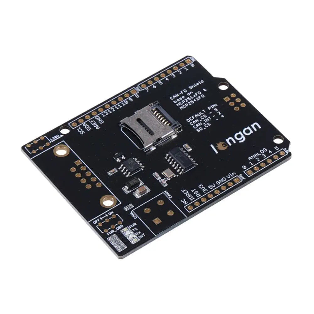 Shield CAN FD para Arduino, Sub-D de 9 Pines, SPI, Pinouts OBD-II/CAN ...