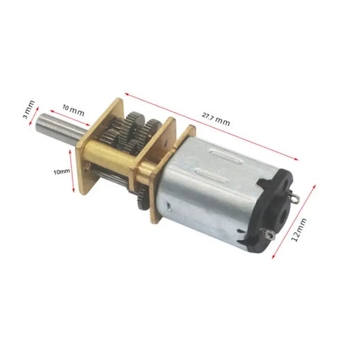 Aslong motor DC 6V 15rpm 3mm Shaft Mini Metal Gear Motor N20 Geared Motor