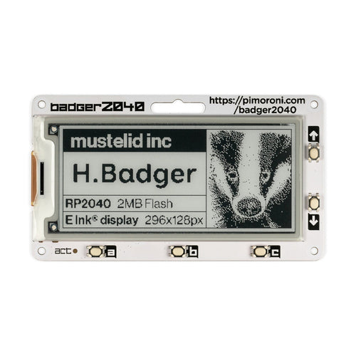 E Ink Display Badger 2040 – Badger Only