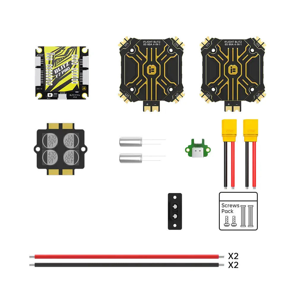 iFlight BLITZ F7 Pro Combo Set (E80 Pro 4-IN-1 ESC) (w/o CNC Alum Cover ...