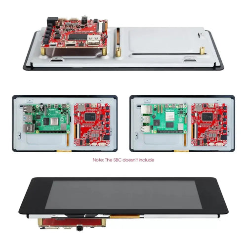 CrowVision 7in Touch Screen HDMI 1024x600 IPS for RPi, LattePanda, Beaglebone, Jetson (US-Stecker)