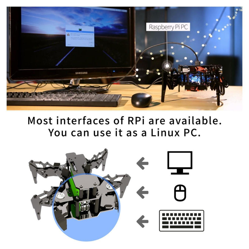 Adeept DarkPaw Quadruped Spider Robot Kit for Raspberry Pi