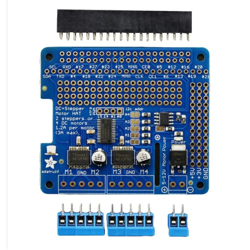 DC & Stepper Motor Driver HAT Kit for Raspberry Pi - RobotShop
