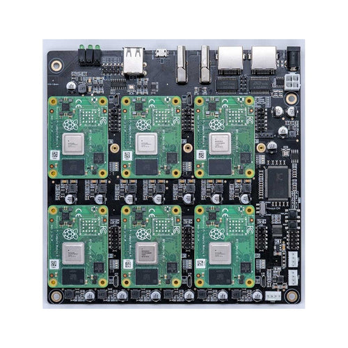 DeskPi Super6C Mini-ITX Cluster Board for Raspberry Pi CM4 6 RPi CM4 Slots (US)