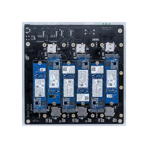 DeskPi Super6C Mini-ITX Cluster Board for Raspberry Pi CM4 6 RPi CM4 Slots (US)