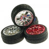 DFRobot 65mm Rubber Wheel Pair - Silver