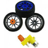 DFRobot 65mm Rubber Wheel Pair - Silver