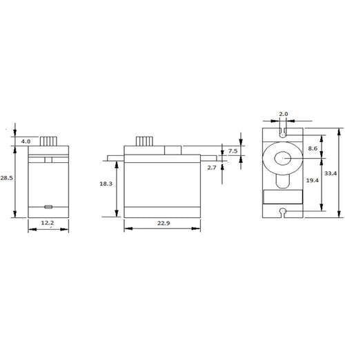 DFRobot 9G 180° Metal Servo w/ Analog Feedback (1.5Kg)