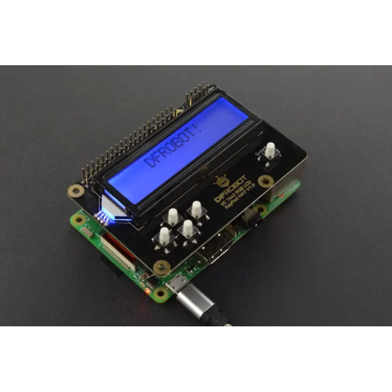 DFRobot I2C 16x2 RGB LCD KeyPad HAT w/ RGB Backlight(Compatible w ...