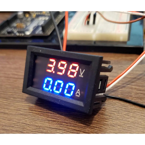 Digital Voltmeter Ammeter 30V 10A Red and Blue