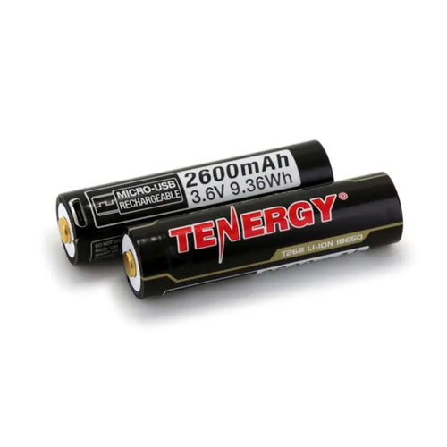 Tenergy Direct Charge Li-ion 18650 3.6V 2600mAh Battery (2pk)