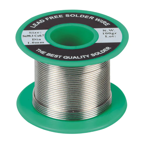 Velleman Lead-Free Solder Sn 99.3% - Cu 0.7%, 1mm, 100g