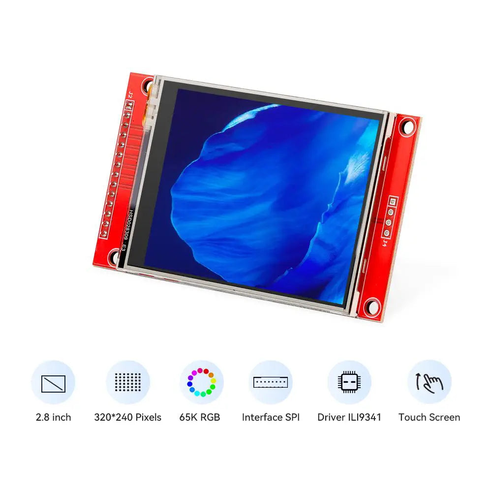 Elecrow 2.8 " 320x240 SPI Serial TFT LCD Module Display w/ Driver IC ILI9341, Touch Function