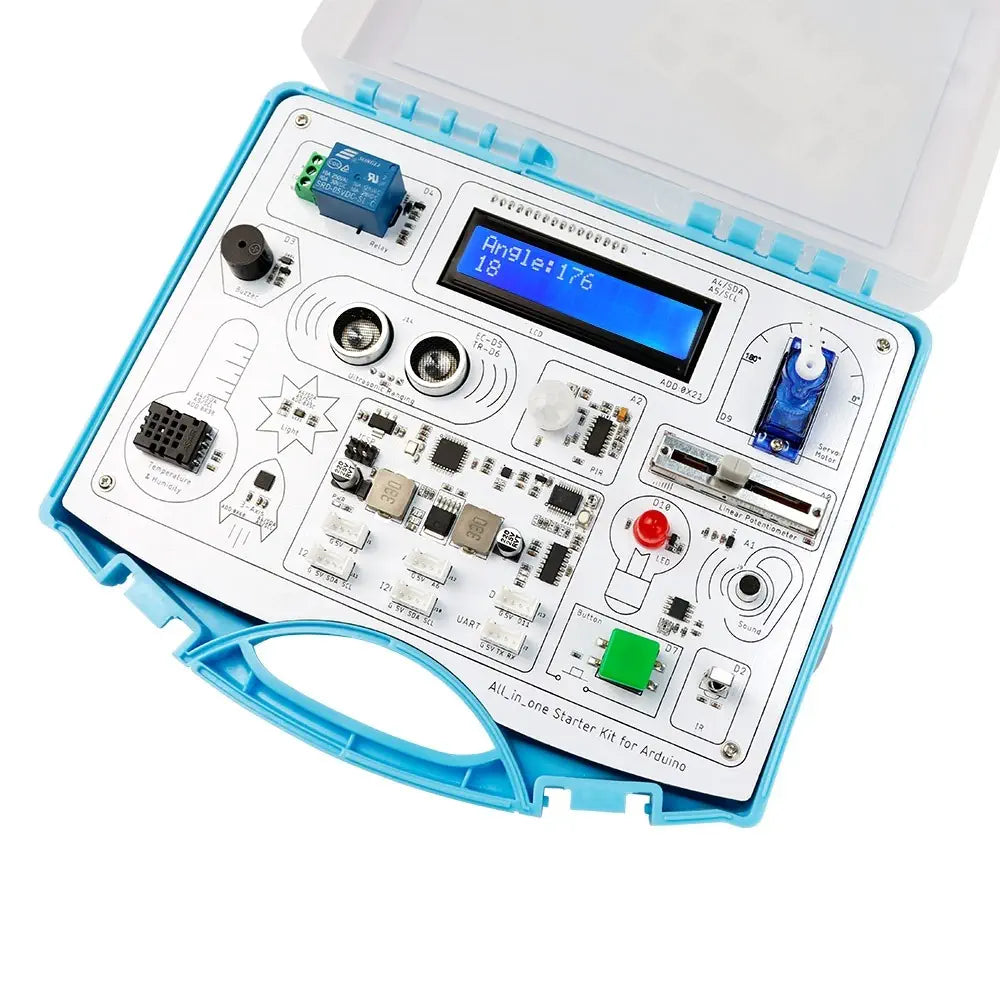 Elecrow Arduino All-in-1 Starter Kit w/ 15 Sensors & 21 Lessons - RobotShop