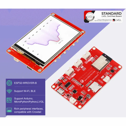 Elecrow CrowPanel 3.5-inch HMI ESP32 Display 480x320 SPI TFT LCD Touchscreen w/ Case