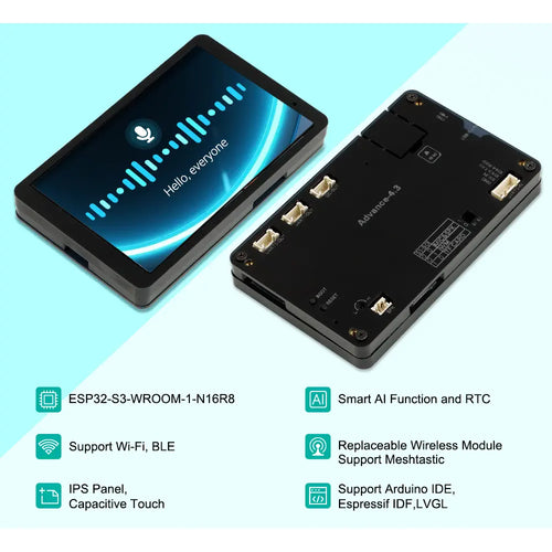 Elecrow CrowPanel Advance 4.3 HMI ESP32 800x480 AI Display IPS Touch Screen