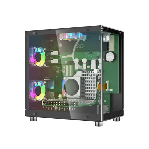 Elecrow Mini PC Case w/ 1.3” OLED Screen for Jetson Orin Nano
