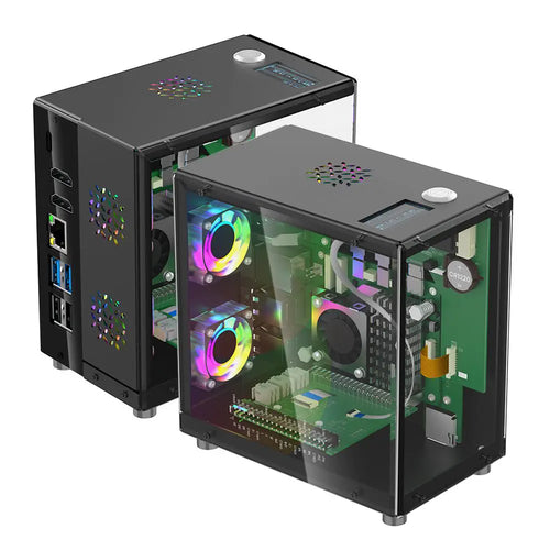 Elecrow Mini PC Case w/ 1.3” OLED Screen for Raspberry Pi 5