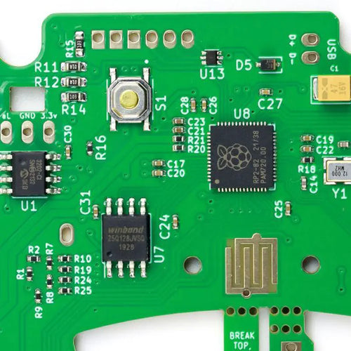 Elecrow PhobGCC v2.0.5 Gamecube Controller Motherboard - Green w/ Black Handle Shell