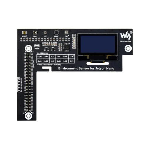 Waveshare Environment Sensors Module for Jetson Nano, I2C Bus w/ 1.3in OLED Display