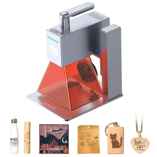 LONGER Nano 6W Portable Laser Engraver, Diode Lasers with FAC, 5000mm/s Ultra-Fast Speed, 0.05mm Precision, LightBurn &amp; LaserGRBL, LaserBurn APP Operation, 6mm Wood Cutting, 100*100mm