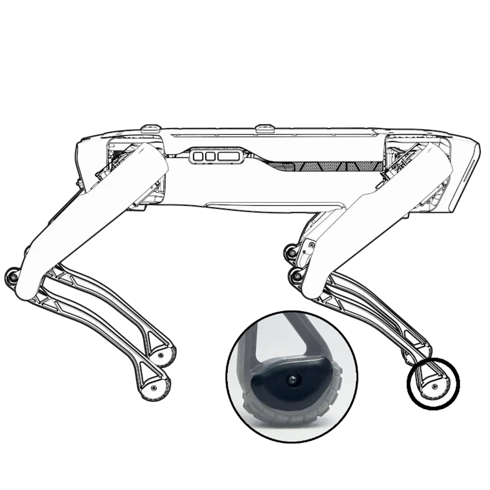Boston Dynamics Spot aluminium feet caps