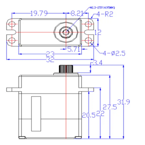 FeeTech 6V 4.5 Kg Serial Bus Servo