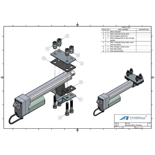 Firgelli MB21 Body Bracket for Super Duty Actuators