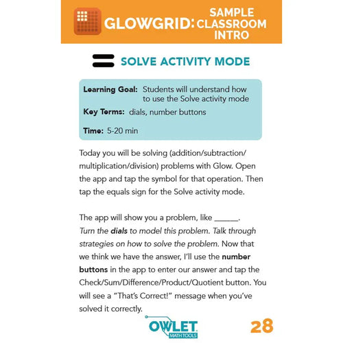 Glow Teacher Guide