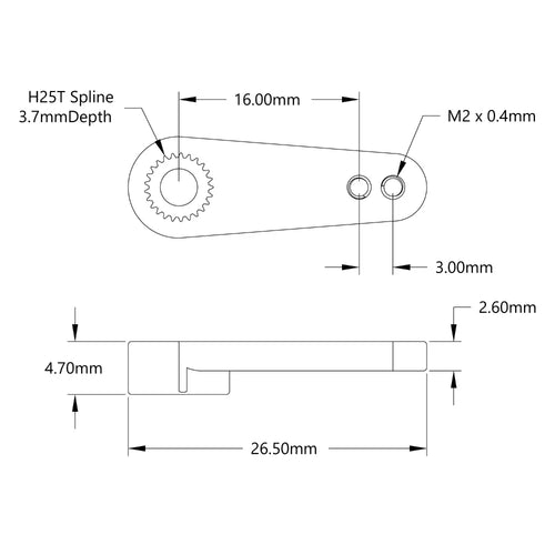 Hitec Aluminum Horn (H25T)