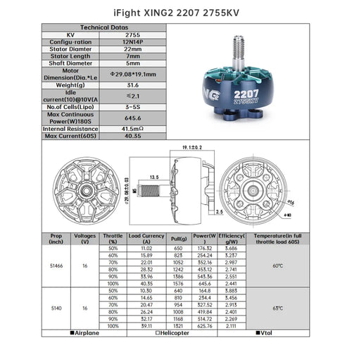 iFlight XING2 2207 FPV Motor Unibell 2755KV