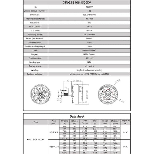 iFlight XING2 3106 FPV Motor Unibell 1200KV