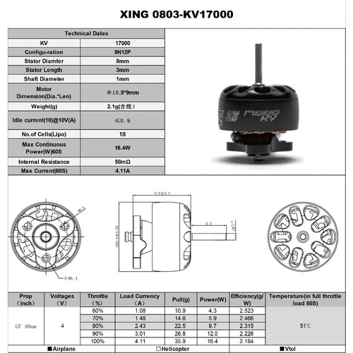 iFlight XING 0803 FPV Motor 17000KV