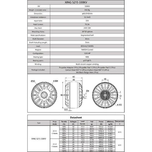 iFlight XING 5215 X-Class Motor 330KV